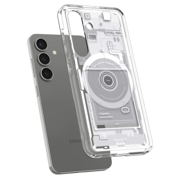 Black Case for Galaxy S25 Zero One White Spigen Ultra Hybrid MagSafe