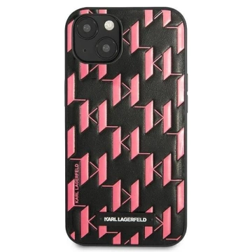 Handyschutzhülle Karl Lagerfeld KLHCP13SMNMP1P für Apple iPhone 13 Mini 5.4" Hardcase Pink/Pink Monogram Plaque