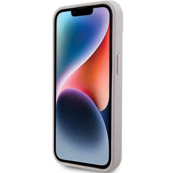 Etui Guess GUHCP15SP4TDPP для iPhone 15 6.1" różowy/рожевий твердий чохол Leather 4G Triangle Strass