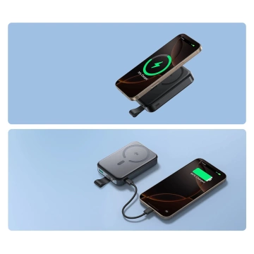 Портативний зарядний пристрій Joyroom JR-PBM11 10000mAh 22.5W Qi2 MagSafe з підставкою – чорний