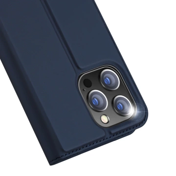 Case for iPhone 15 Pro Max, cover with flap and wallet Dux Ducis Skin Pro - blue