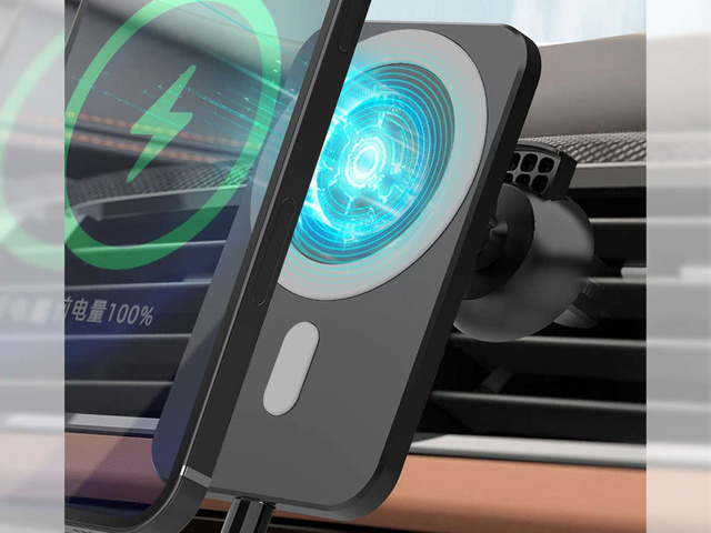 Автомобільний тримач із зарядним пристроєм Qi MagSafe Alogy для решітки/плати 15W USB зарядний пристрій - USB-C