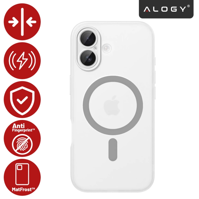 Чохол для Apple iPhone 16 Pro Max Alogy MagSafe Hybrid Matte Case Matte Cover with Lens Protection Black