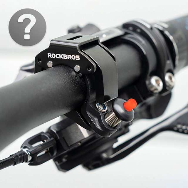 Cyklistický zvonek na kolo univerzální RockBros Big Ring hliníkový pevný na řídítka 100dB voděodolný černý