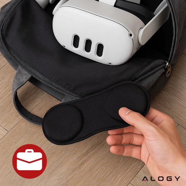 Osłona do soczewek Alogy VisionGuard do gogli okularów VR do Meta Quest 3 Czarna