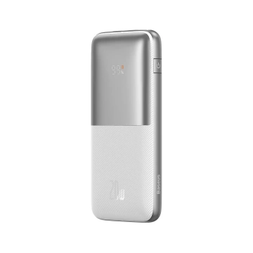 Baseus Bipow Pro Power Bank 10000mAh 20W biela s káblom USB typu A - USB typu C 3A 0,3 m (PPBD040202)