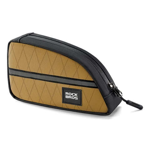 Torba trójkątna Rockbros 0,8 l na ramę roweru – brązowa