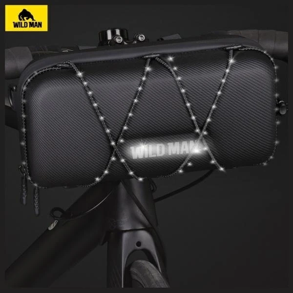 Wildman GD7X Fahrrad-Lenkertasche, schwarz, wasserdicht, 1,5 l