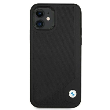 Etui na telefon BMW BMHCP12SRCDPK do Apple iPhone 12 Mini 5,4" czarny/black hardcase Leather Deboss