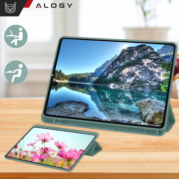 Чохол для Apple iPad 10.2 9 Gen 8/7 2021/2020/2019 Smart Pencil Case Alogy TPU Tablet Cover Green Glass