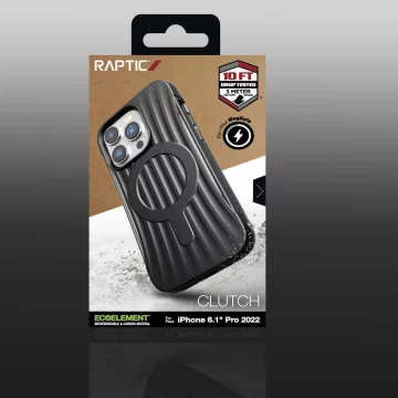 Pouzdro Raptic Clutch Built Case na iPhone 14 Pro se zadním krytem MagSafe černé