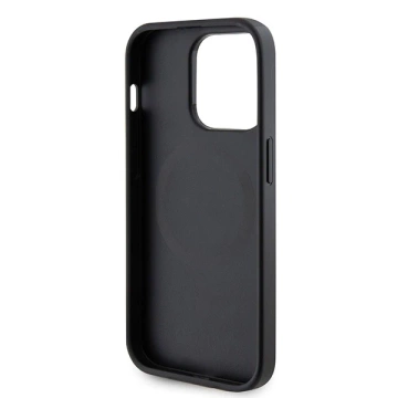 Etui Guess GUHMP15LPSAHMCK для iPhone 15 Pro 6.1" чорний/чорний жорсткий чохол Saffiano MagSafe