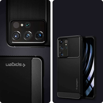 Etui Spigen Rugged Armor do Samsung Galaxy S21 Ultra Matte Black