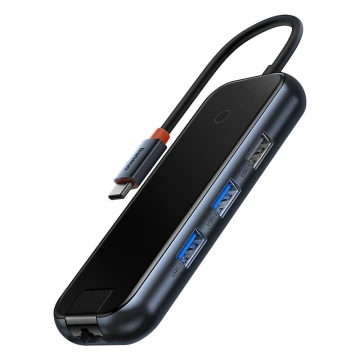 Концентратор 5w1 Baseus AcmeJoy серії USB-C до 2xUSB 3.0 USB 2.0 USB-C PD RJ45 (szary)