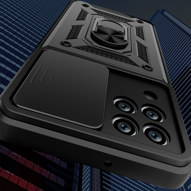 Alogy Camshield Standring gepanzerte Kameraabdeckung für Samsung Galaxy M53 5G, schwarzes Glas