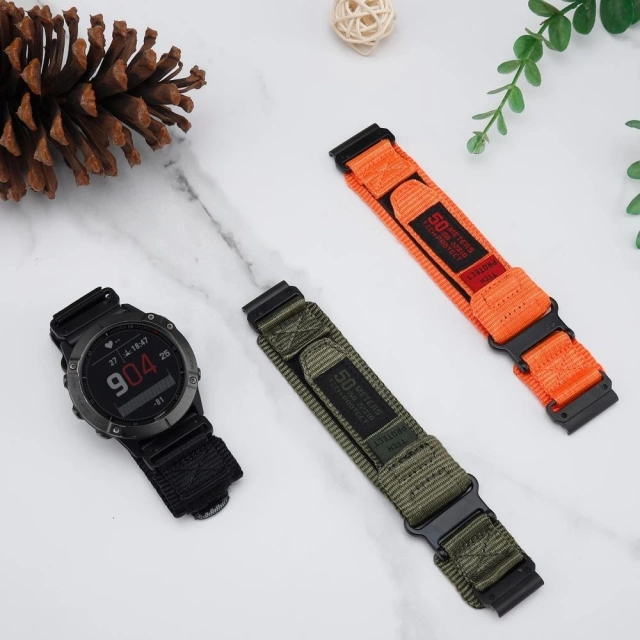 Nylonový remienok Scout Pro pre Garmin Fenix 5 / 6 / 6 pro / 7 Green