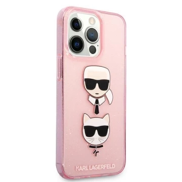 Karl Lagerfeld KLHCP13LKCTUGLP iPhone 13 Pro / 13 6.1" Pink / Pink Hardcase Glitter Karl`s