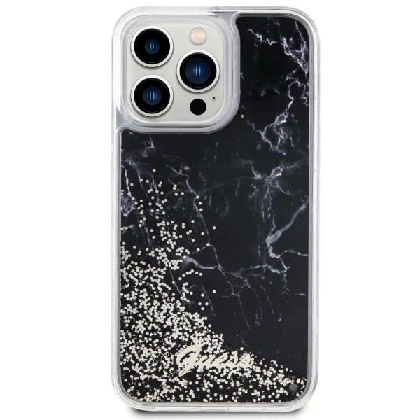Etui Guess GUHCP14XLCSGSGK для iPhone 14 Pro Max 6.7" твердий чохол Liquid Glitter Marble