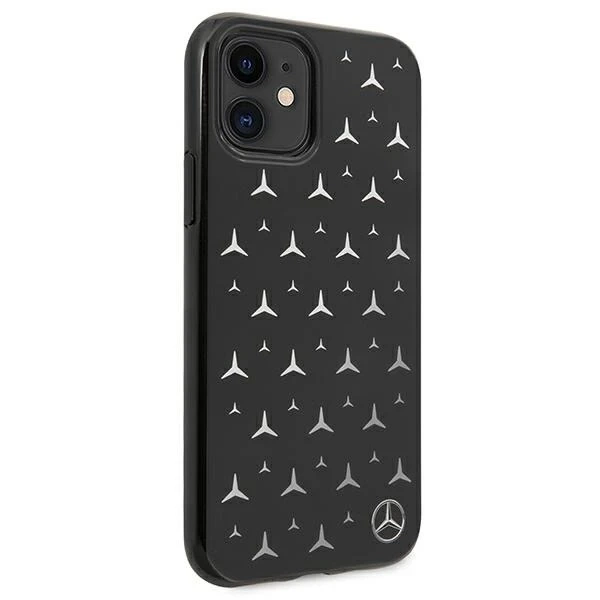 Mercedes MEHCN61ESPBK ochranné pouzdro pro Apple iPhone 11 / Xr 6.1" černo/černé pevné pouzdro Silver Stars Pattern