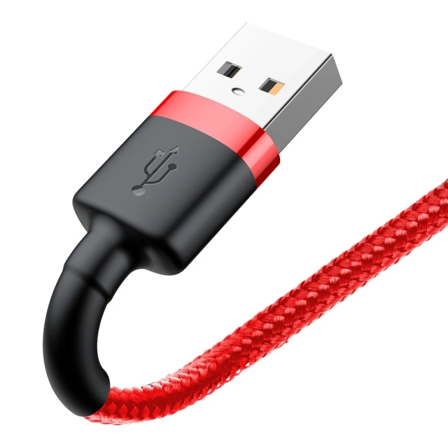 Baseus Cafule Cable odolný nylonový kábel USB / Lightning QC3.0 2.4A 1M červený (CALKLF-B09)