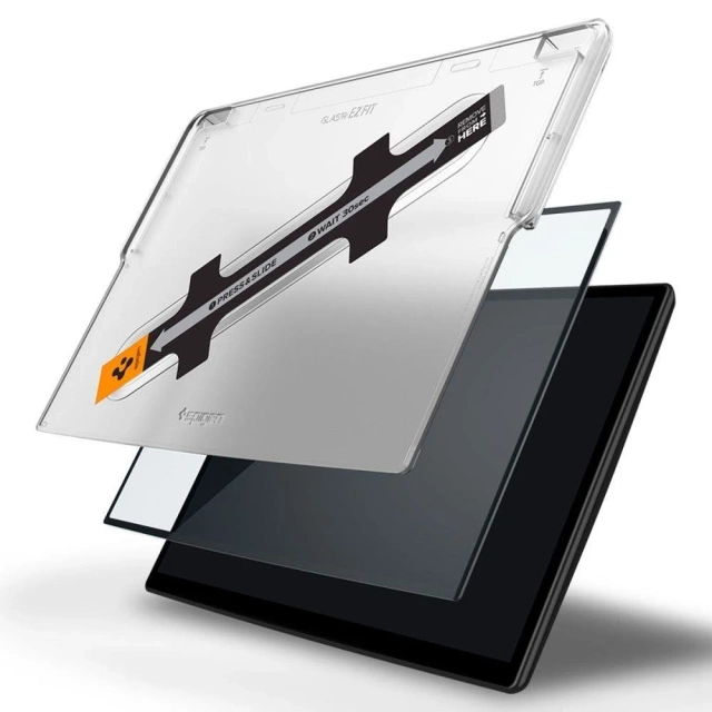 Tempered glass Spigen Glas.tr "EZ FIT" Tesla Model X 2022 / Model S 2021 black