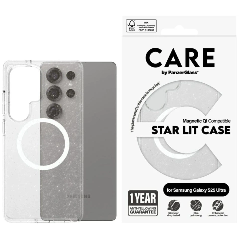 Pouzdro na Samsung Galaxy S25 Ultra CARE od PanzerGlass Flagship Urban Combat StarLight White QI