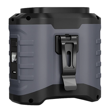 Fan with belt clip, 4000 mAh battery, 5 speed levels, 8-40 hours runtime, USB charging, for use on construction sites, outdoors, hiking, for summer work, power bank