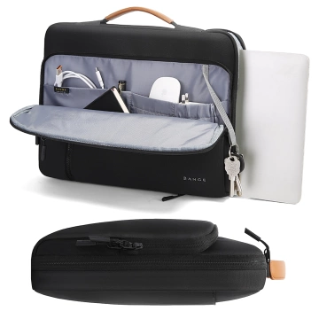 Bange voděodolný batoh na 15,6" notebook, městský cestovatel, 45x30x16 cm, do práce, do letadla, pánské, dámské, s USB portem Černá