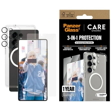 CARE Flagship 3v1 Kit pre Samsung Galaxy S25 Ultra puzdro so skleneným držiakom