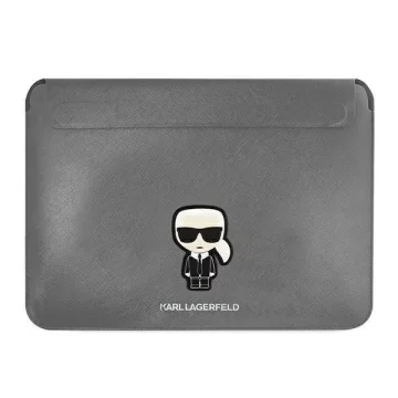 Karl Lagerfeld Sleeve KLCS16PISFG 16" srebrny/stříbrný Saffiano Ikonik Karl