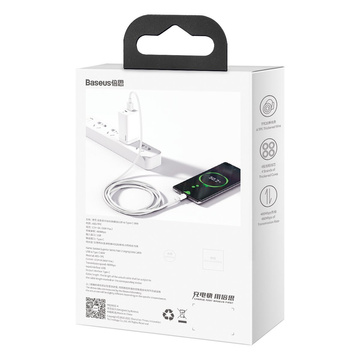 2-метровий кабель Baseus Superior Series USB – USB-C типу C 66 Вт, білий
