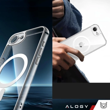 Hülle für Apple iPhone 16 Pro Max Alogy Anti-Shock Hybrid Case für MagSafe Transparent