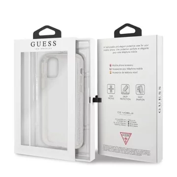 Guess GUHCN65PCGLSI iPhone 11 Pro Max srebrny/silver hard case Glitter