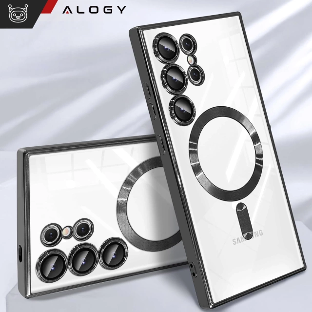 Etui do Samsung Galaxy S25 Ultra Alogy LuxeShield™️ Glamour Luxury Ring obudowa z osłoną aparatów Czarne