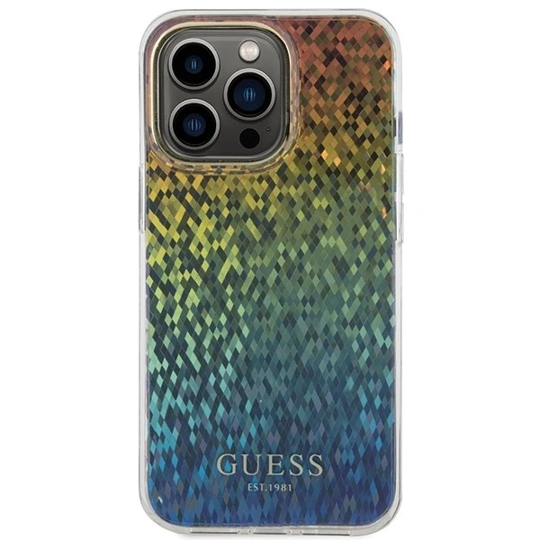 Etui Guess GUHCP15XHDECMI für iPhone 15 Pro Max 6,7" wielokolorowy hardcase IML Faceted Mirror Disco Iridescent