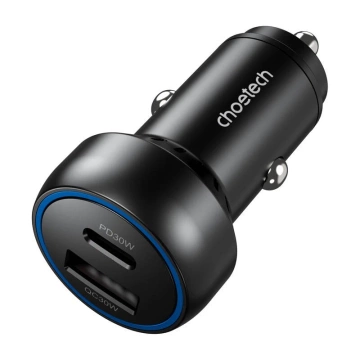Nabíjačka do auta Choetech TC0014 60W 2x USB-C USB-A QC3.0 PD3.0 čierna