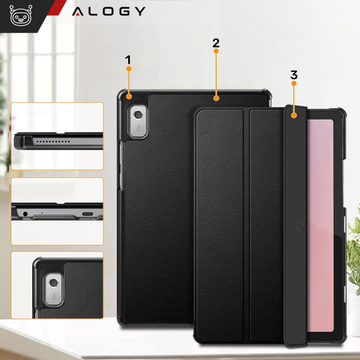 Lenovo Tab M9 2023 9" tablet case TB310XU TB310FU Case Alogy Book Cover Black Glass