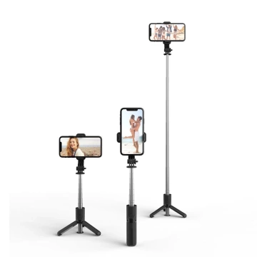 Stativstab Selfie Stick L02S Kabelloses Stativ Schwarz