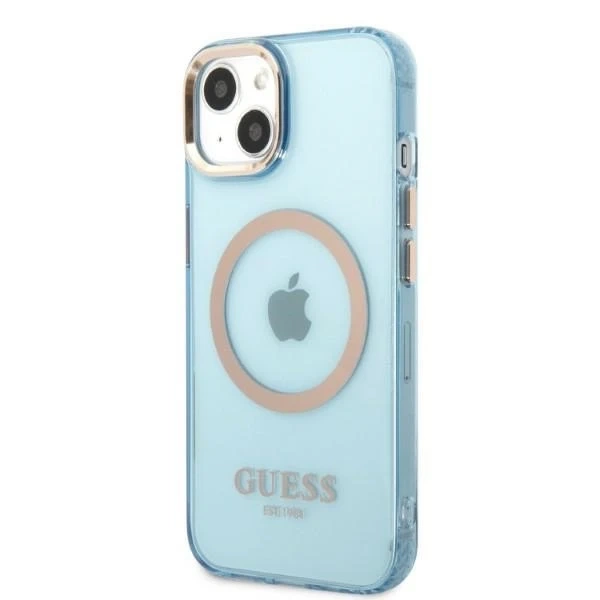 Etui Guess GUHMP13MHTCMB pro iPhone 13 6,1" pevný obal Gold Outline Translucent MagSafe