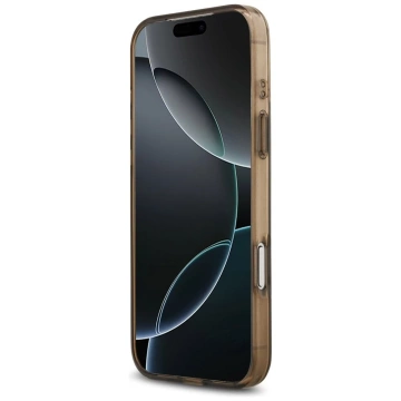 Etui Guess IML 4G Background MagSafe do iPhone 17 Pro Max Brązowy