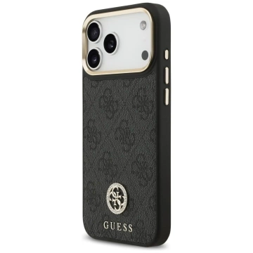 Etui Guess 4G Strass Logo Big Strap MagSafe do iPhone 17 Pro Max Czarny