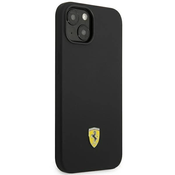 Чохол для Ferrari FEHCP14SSIBBK для Apple iPhone 14 6.1" black/black hardcase Silicone Metal Logo