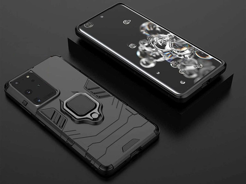 Pouzdro Alogy Stand Ring Armor pro Samsung Galaxy S21 Ultra černé