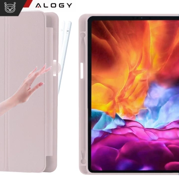 Pouzdro pro Apple iPad 10.2 9 Gen 8/7 2021/2020/2019 Smart Pencil Case Alogy TPU Kryt na tablet růžový