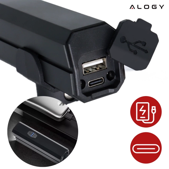 Světlo na kolo Přední LED světlo na kolo Osvětlení na kolo Vodotěsné IPX5 Alogy P12 Bike Light Black