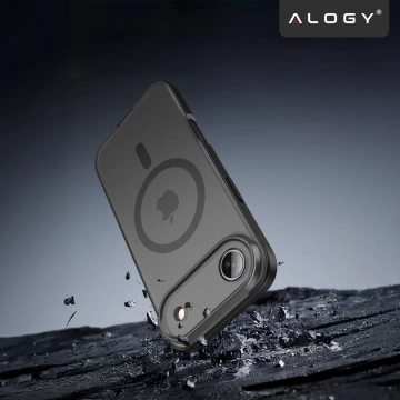 Kryt pre Apple iPhone 16 Pro Max Alogy MagSafe Hybrid Matte Case Matný kryt s ochranou šošovky čierny