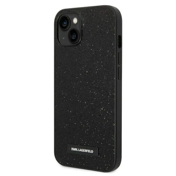 Karl Lagerfeld KLHCP14MG2ELK ochranné pouzdro na telefon pro Apple iPhone 14 Plus 6,7" pevné pouzdro černo/černé Glitter Plaque Logo
