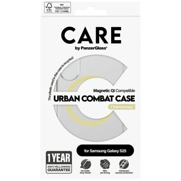 Чохол для Samsung Galaxy S25 CARE від PanzerGlass Flagship Urban Combat Chardonnay QI