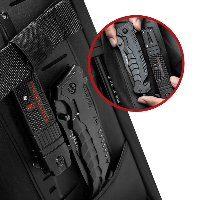 Bange wasserdichter Rucksack für 15,6-Zoll-Laptop, Stadtreisender, 45 x 30 x 16 cm, für Arbeit, Flugzeug, Herren, Damen, mit USB-Anschluss Schwarz