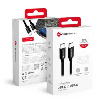 Кабель USB-C - USB-C 60 Вт 50 см Forcell C338 QC 4.0 PD для зарядних пристроїв потужністю 60 Вт